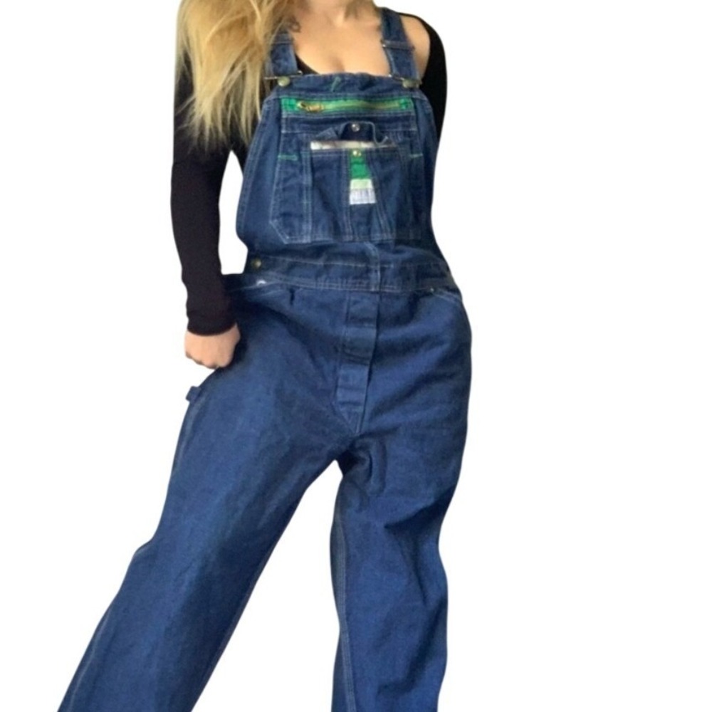 Liberty Overalls Blue Denim Bib Overalls Painter Workwear Size Medium Vintage